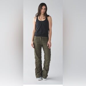 Lululemon studio pant lined- color is Fatigue Green. Size Medium